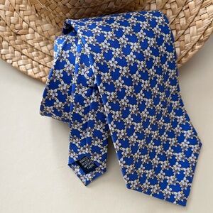 Blue Floral Men's Tie